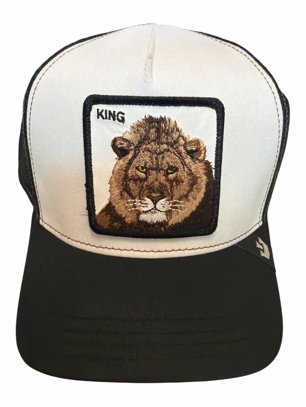 Lion Goorin Bros King The Farm Trucker Hat Animal Patch Snapback NWT